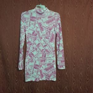 MONEY MONEY MONEY MINI SEE THROUGH DRESS WOMEN'S NWOT